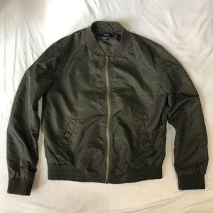 GREEN BOMBER JACKET